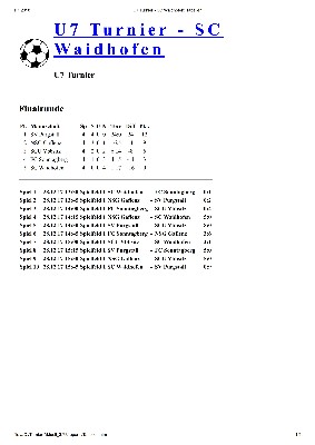 U7 Turnier